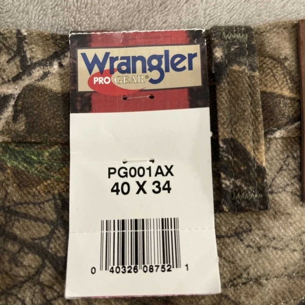Wrangler ProGear Series Mens 40x34 Realtree Xtra Camouflage Jeans PG001AX Cotton